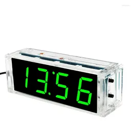 Clocks Accessories DIY Digital Clock Kit 4 Digit LED Electronic Large Screen With Transparent Case Green