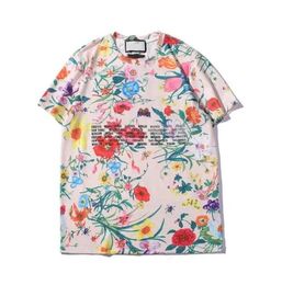 Floral Designer t shirt for Mens Women Summer Tee shirt Fashion Letters Print T-shirts Casual Short Sleeved man t shirt Clothing Multi Colors 10A