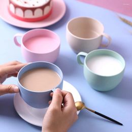 Cups Saucers High-quality Wheat Straw Milk Coffee Cup Breakfast Tea Mug Couple Drinking