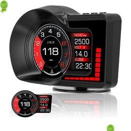 Car Compass 2022 5 Hud Heads Up Display Obd2 Digital Gps Speedometer Gauge Dashboard Headup Windshield Drop Delivery Automobiles Motor Otq4C