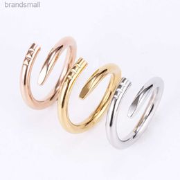 Designer Ring For Women Love Rings Womens Band Jewelry Titanium Steel Single Nail European And American Fashion Street Casual Couple Classic Gold Silver Rose Option