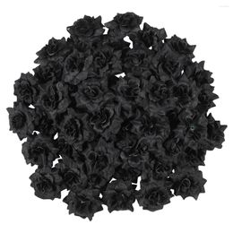Decorative Flowers Artificial Rose Wedding Silk Flower Black Fake Decoration Decorate Bear