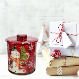 Storage Bottles 2 Pcs Tinplate Candy Jar Container Sugar Case Cookie Containers Christmas For Treats With Lid Jars