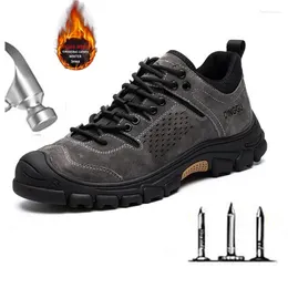 Boots Labour Protection Shoes Men Anti-impact Anti-stabbing Breathable Lightweight Wear-resistant Steel Safe Work Summer Autumn D50