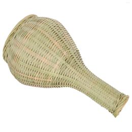 Vases Vase Bamboo Basket For Flower Woven Wicker Arrangement Decorative Container Hand Fake