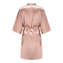 8WUT Sexy Pyjamas Bride Bridesmaid Wedding Robe Kimono Bathrobe Gown Nightgown Casual Satin Short Women Sexy Nightwear Sleepwear YS1666 2404101