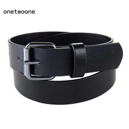 Belts High quality black PU strap suitable for students schools boys waist straps teenagers PU leather straps jeans pants 75cm 80cm 85cm Q240401