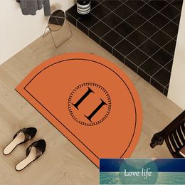 Deisgner Bathroom Leather Diatom Mud Floor Mat Entrance Door Mats Door Bathroom Absorbent Non-Slip Floor Mats Bathroom Carpet Pu