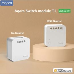 Control Aqara Single Chiannel Relay Controller T1 Switch module Zigbee 3.0 with / No Neutral Smart home Timers Remote Control Homekit