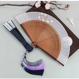 Decorative Figurines Ladies Hand Fan Classical Dance Bamboo Fans Lady Discoloration Silk Abanicos Para Boda Abanico De Mano Chinese