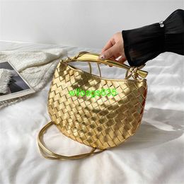 BottegVeneta Tote Bags Sardine Designer Bags Foreign Trade Womens Bag Sardine Bag Metal Handle Bag Small Shark Woven Bag Large Capacity Dumpl have logo HBFO2U