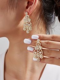 Exaggerated Luxury Big Long Tassel Feather Drop Dangle Earrings for Women Fashion Chunky CZ Wedding Party Jewellery Gifts 240401