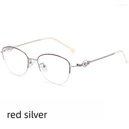 Sunglasses Frames 52mm 2024 Titanium Alloy Woman Square Glasses Frame Prescription Optical Eyeglasses 8025Z