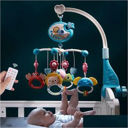 Mobiles Baby Crib Mobile Rattles Toys Remote Control Star Projection Timing Born Bed Bell Toddler Carousel Musical Toy 012M Gifts 2402 Dhub4