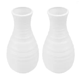 Vases 2 Pcs Fall The Ground Nordic Plastic Vase Table Top Stand Floral Living Room