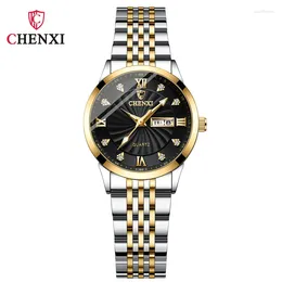 Wristwatches CHENXI Top Female Waterproof Clock Original Elegant Women Watch Stainless Steel Bracelet Lady Girl Wristwatch 8212