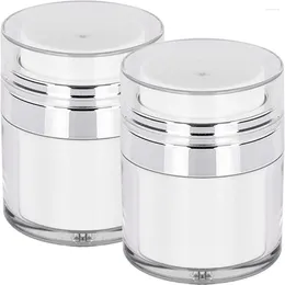 Storage Bottles 2 Pcs Bottled Cream Jar Hydrating Face Pump Container Plastic Jars For Lotion Travel