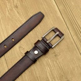 Belts Genuine leather luxury belt casual belt new fashion classic retro clip buckle designer Koskin waist belt mens cereure homme Q240401