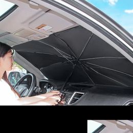 Car Sunshade Sun Shade For Windshield Foldable Sunshades Umbrella Front Easy To Store Protect Vehicle From Uv And H282W Drop Delivery Otkhb