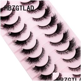 False Eyelashes 10Pairs Cat/ Faux Mink Winged End Eye Elongated Fake Lashes Soft Natural Long Fl Strip Drop Delivery Health Beauty Mak Dhsfw