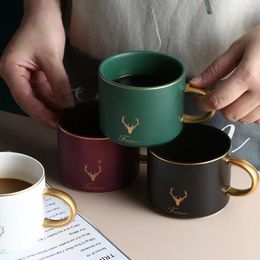 Cups Saucers European Creative Ceramic Cup Office Afternoon Tea Coffee Household Mug High Beauty Gift