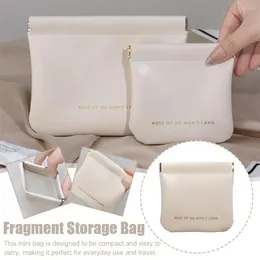 Storage Bags Portable Pu Earphone Wire Bag Cosmetics Lipsticks Holder Cards Coin Pouch Travel Jewellery Mini Organiser Sund Q1n3