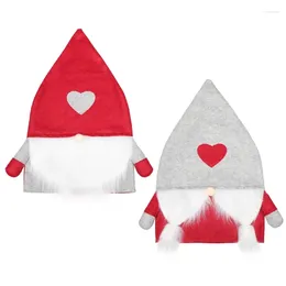Chair Covers 1Pc Christmas Santa Hat Cover Dining Slipcovers Kitchen Table Decoration Dropship