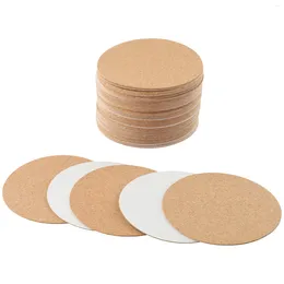 Table Mats Mat Cork Coasters Anti-slip Surface Heat Insulation 10cm For 60 Pieces Backing Durable