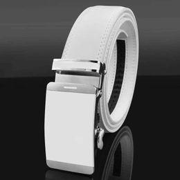 Belts 3.5cm automatic buckle mens high-quality waistband fashionable and authentic leather white grain designer waistband collar Q240401