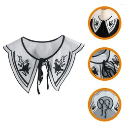 Brooches Embroidered Lace False Collar Fake Shirt For Women Shawl Undershirt Attachment Detachable