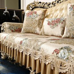 Chair Covers Big Hem Style Sofa Cushion Anti Slip All Season Universal High-end Luxurious Cover Cloth Seat