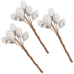Decorative Flowers 27 Pcs Egg Twig Cutting Easter Decoration Party Decorations For Home Speckled Picks Po Garland Ornament Spotted