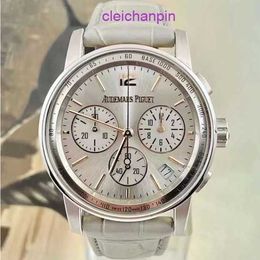 Mens AP Wrist Watch CODE 11.59 Series 26393CR Silver Grey Plate Platinum Mens Fashion Leisure Business Sports Timing Mechanical Watch