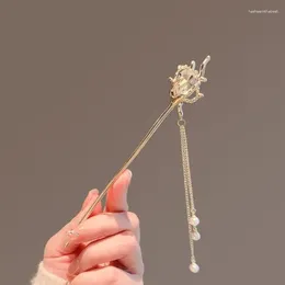 Hair Clips Tassel Crystal Pins Ancient Ornament Headdress Chinese Accessories Hairsticks Step Swinging Handmade Hairpin