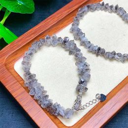 Chain 1 Fengbaowu Natural Herkimer Diamond Chain Bracelet 925 Sterling Silver Spirit Therapy Stone Fashion Jewellery Womens Gift Q240401