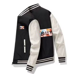 Mens Spring and Autumn Fashion Trend Brand Baseball Jackets Youth Hip Hop Sports Jackets High Quality Baseball Jackets 240314