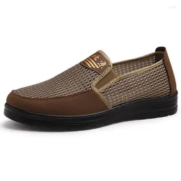 Casual Shoes Mens Loafers Summer Breathable Men Deodorant Middle-aged And Elderly Sneakers