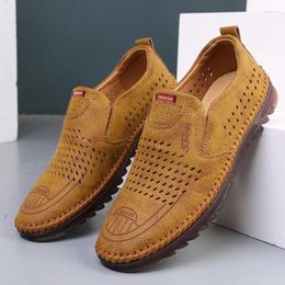 Casual Shoes Loafers Leather Men Moccasins Breathable Sneakers Driving Flats For High Quality Men's Formal