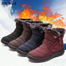 Boots JOYWILL Women Snow Boots For Winter Warm Fur Shoes Women Waterproof Outdoor Boots Lightweight Couples Winter Shoes Ankle Boots