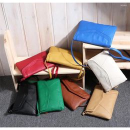 Shoulder Bags Fashion Women PU Leather Crossbody Messenger All Match Candy Colour Envelope