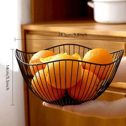 2024 Metal Fruit Basket Morden Wire Snack Bread Vegetable Storage Bowls Kitchen Eggs Dessert Holder Nordic Organiser Cake Stand for metal