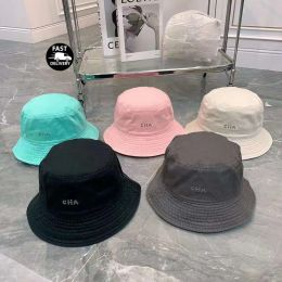 Hats Women Summer Candy Color Designer bucket hat Couple Outdoor Travel Sports Crystal Material Letter Embroidery 5 Colors casquette