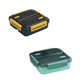 Dinnerware Grid Lunch Box Portable Outdoor Picnic Office Worker Student Breakfast Can Be Heated