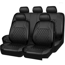 Car Seat Covers Ers Pu Leather Er Sets Compatible Waterproof For Mobile Protector Interior Accessories Fit Most Cars Drop Delivery Aut Otlko