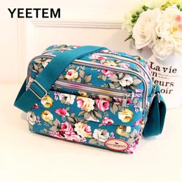 Shoulder Bags Fashion Floral Multicolor Printed Canvas Ladies Messenger Bag Trend Nylon Casual Elder Gift