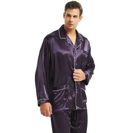 Mens Silk satin Pyjamas Set Pyjama Pyjamas Set PJS Sleepwear Loungewear SMLXLXXLXXXL4XL240401