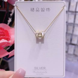 Fashion High Quality Horse Buckle Pig Sterling Silver Tiktok Same Collar Chain Elegant Micro set Zirconwith logo