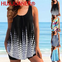 Women's Swimwear 2024 Summer Sexy Swimsuits Beach Wear Two-Piece High Waisted Bathing Suit Women Swimming Abstract Printing Print