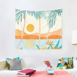 Tapestries Bali Sunset Scene Landscape Tapestry Home Decoration Accessories On The Wall Room Decorator Carpet