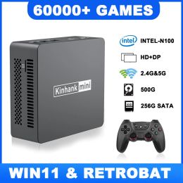 Consoles Retro Video Game Console Super Console X MP100 Win11& Retrobat For WII/SS/DC/MAME with 500G HDD 60000+ Game IntelN100 DDR5